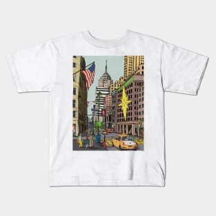 Christmas Manhattan New York Cityscape USA Kids T-Shirt